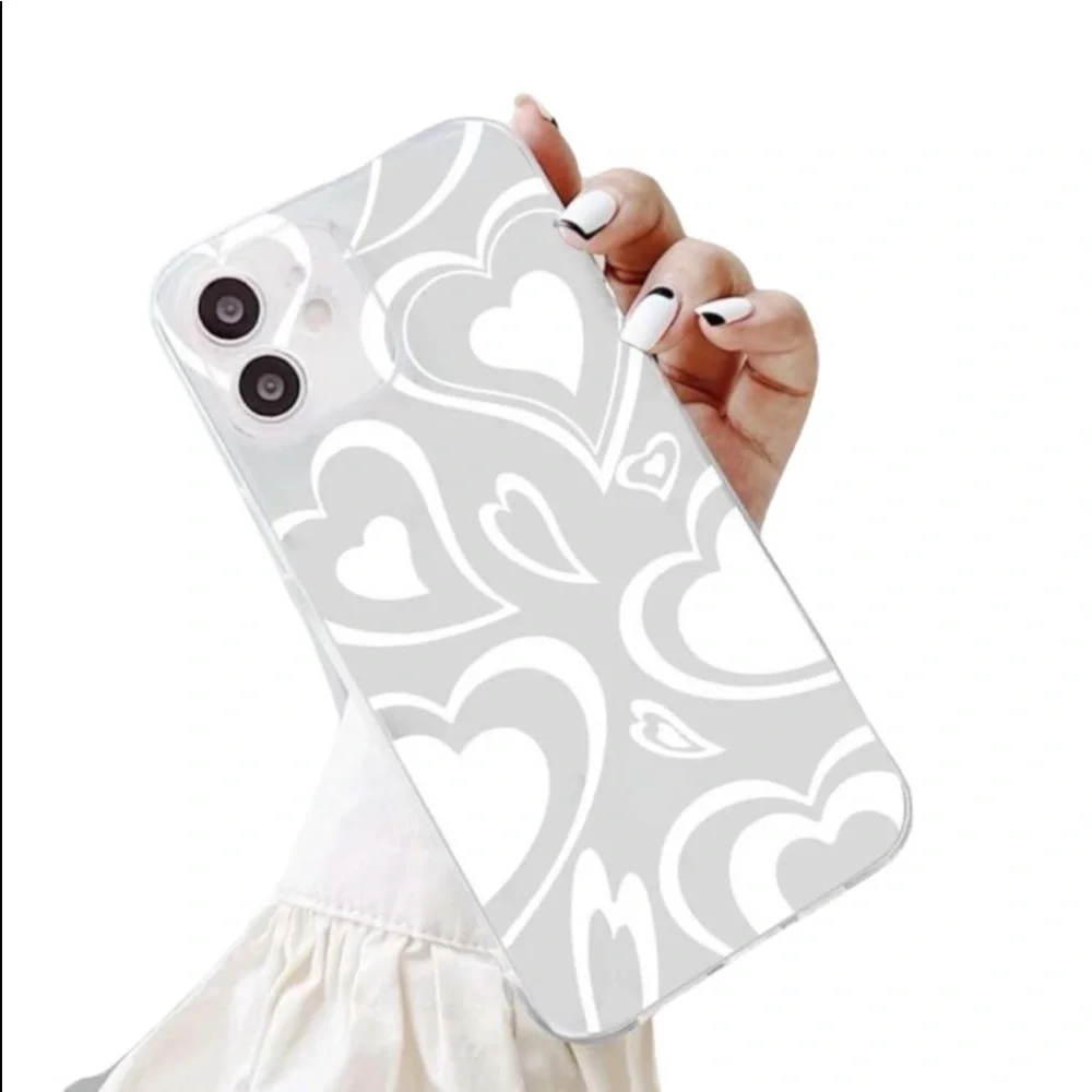 New Heart Pattern Clear Phone Case iPhone 12 Pro